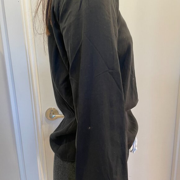 Black .Object shirt, assym tortoise sheel buttons; size EUR 36 (US 6); new - Picture 9 of 9